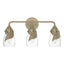 Hubbardton Forge 2022 Soft Gold Water Glass (LL) Lapas 3-Light Bath Sconce