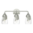 Hubbardton Forge 2022 Sterling Water Glass (LL) Lapas 3-Light Bath Sconce