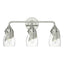 Hubbardton Forge 2022 Sterling Water Glass (LL) Lapas 3-Light Bath Sconce