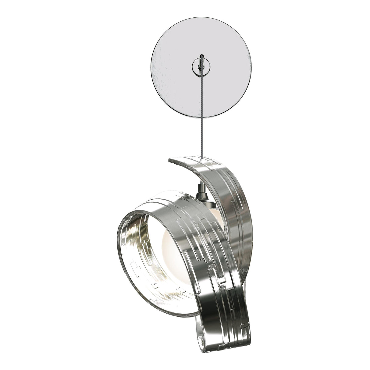 Hubbardton Forge 2023 Sterling Opal Glass (GG) Riza Low Voltage Sconce