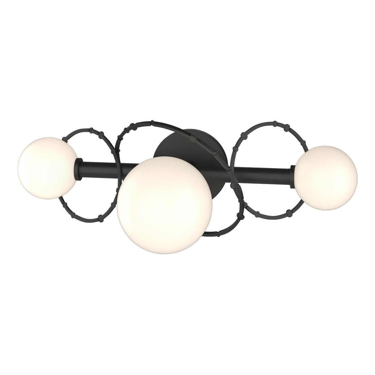 Hubbardton Forge 2022 Black Opal Glass (GG) Olympus 3-Light Bath Sconce