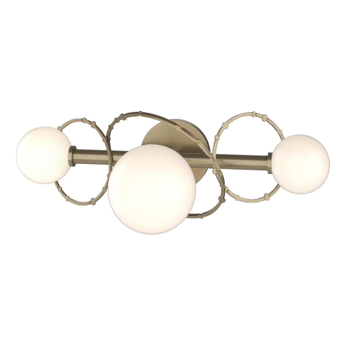 Hubbardton Forge 2022 Soft Gold Opal Glass (GG) Olympus 3-Light Bath Sconce
