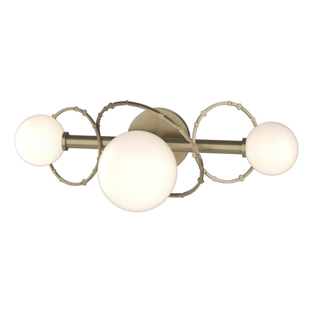 Hubbardton Forge 2022 Soft Gold Opal Glass (GG) Olympus 3-Light Bath Sconce
