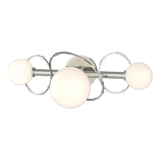 Hubbardton Forge 2022 Sterling Opal Glass (GG) Olympus 3-Light Bath Sconce