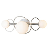 Hubbardton Forge 2022 Sterling Opal Glass (GG) Olympus 3-Light Bath Sconce