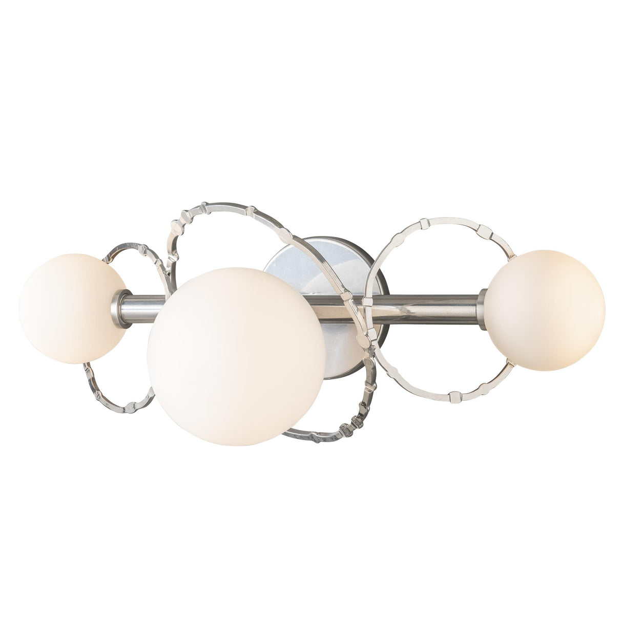 Hubbardton Forge 2022 Sterling Opal Glass (GG) Olympus 3-Light Bath Sconce