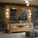 Hubbardton Forge 2022 Sterling Opal Glass (GG) Olympus 3-Light Bath Sconce