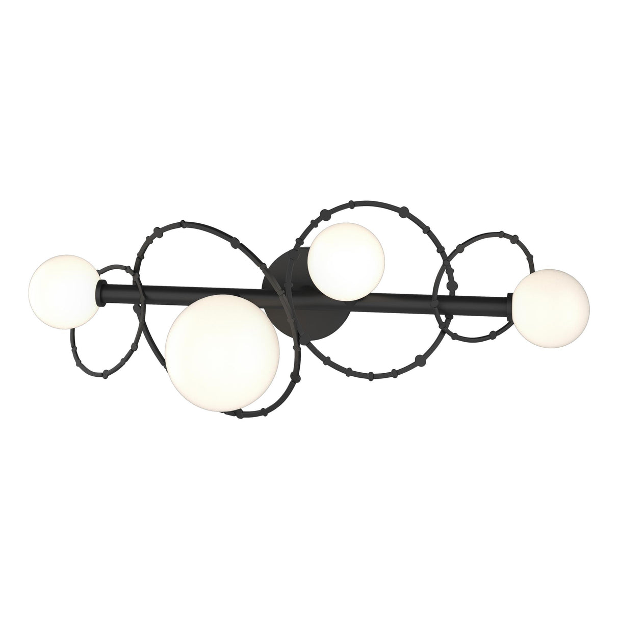 Hubbardton Forge 2022 Black Opal Glass (GG) Olympus 4-Light Bath Sconce