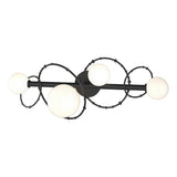 Hubbardton Forge 2022 Black Opal Glass (GG) Olympus 4-Light Bath Sconce