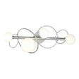 Hubbardton Forge 2022 Vintage Platinum Opal Glass (GG) Olympus 4-Light Bath Sconce