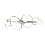 Hubbardton Forge 2022 Vintage Platinum Opal Glass (GG) Olympus 4-Light Bath Sconce