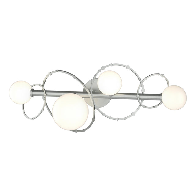 Hubbardton Forge 2022 Vintage Platinum Opal Glass (GG) Olympus 4-Light Bath Sconce