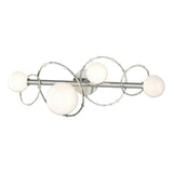 Hubbardton Forge 2022 Sterling Opal Glass (GG) Olympus 4-Light Bath Sconce