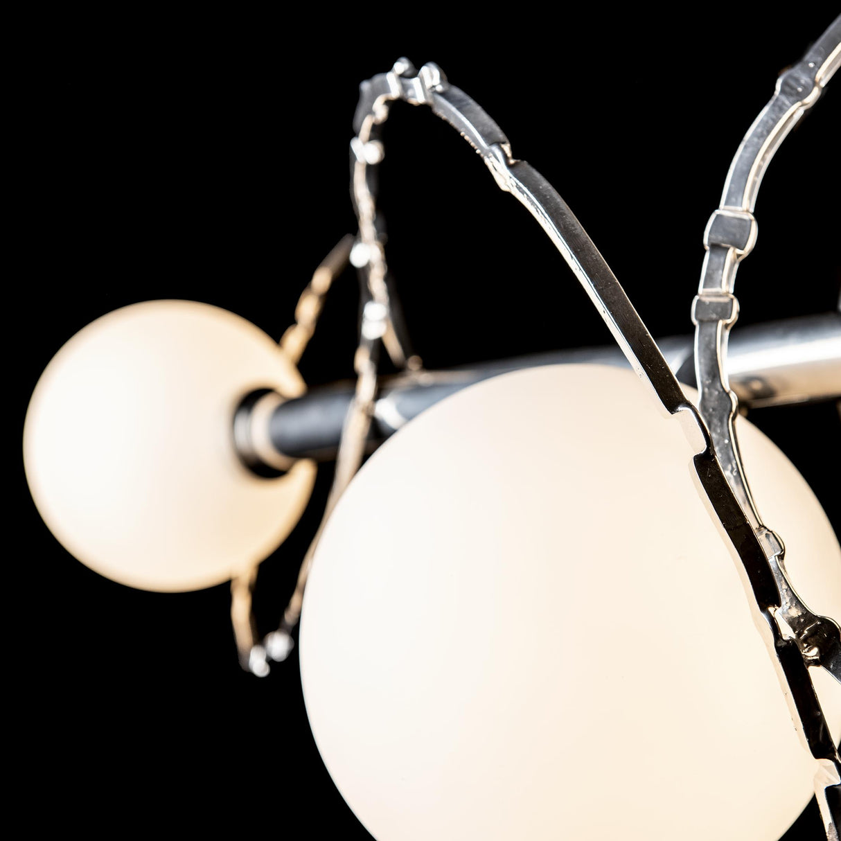 Hubbardton Forge 2022 Sterling Opal Glass (GG) Olympus 4-Light Bath Sconce