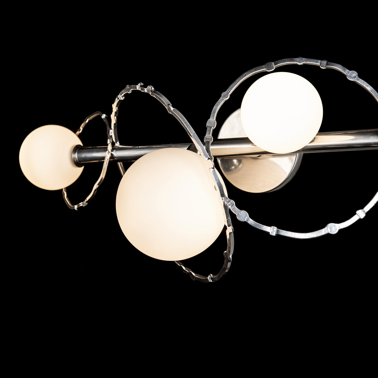 Hubbardton Forge 2022 Sterling Opal Glass (GG) Olympus 4-Light Bath Sconce