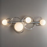 Hubbardton Forge 2022 Sterling Opal Glass (GG) Olympus 4-Light Bath Sconce
