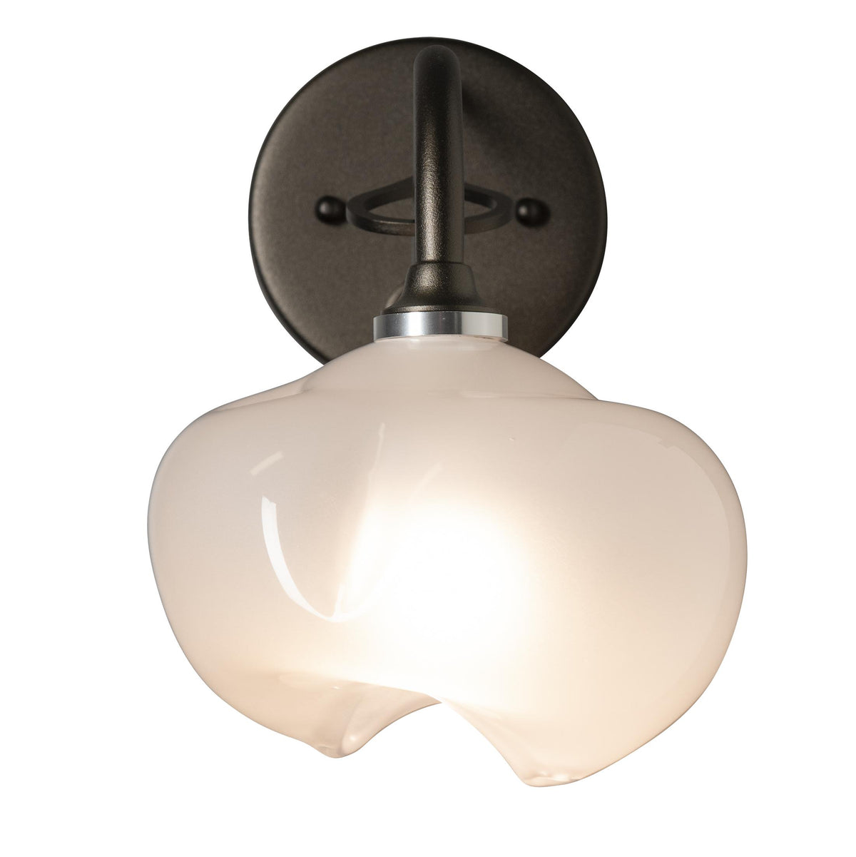 Hubbardton Forge 2022 Oil Rubbed Bronze Frosted Glass (FD) Ume 1-Light Long-Arm Sconce