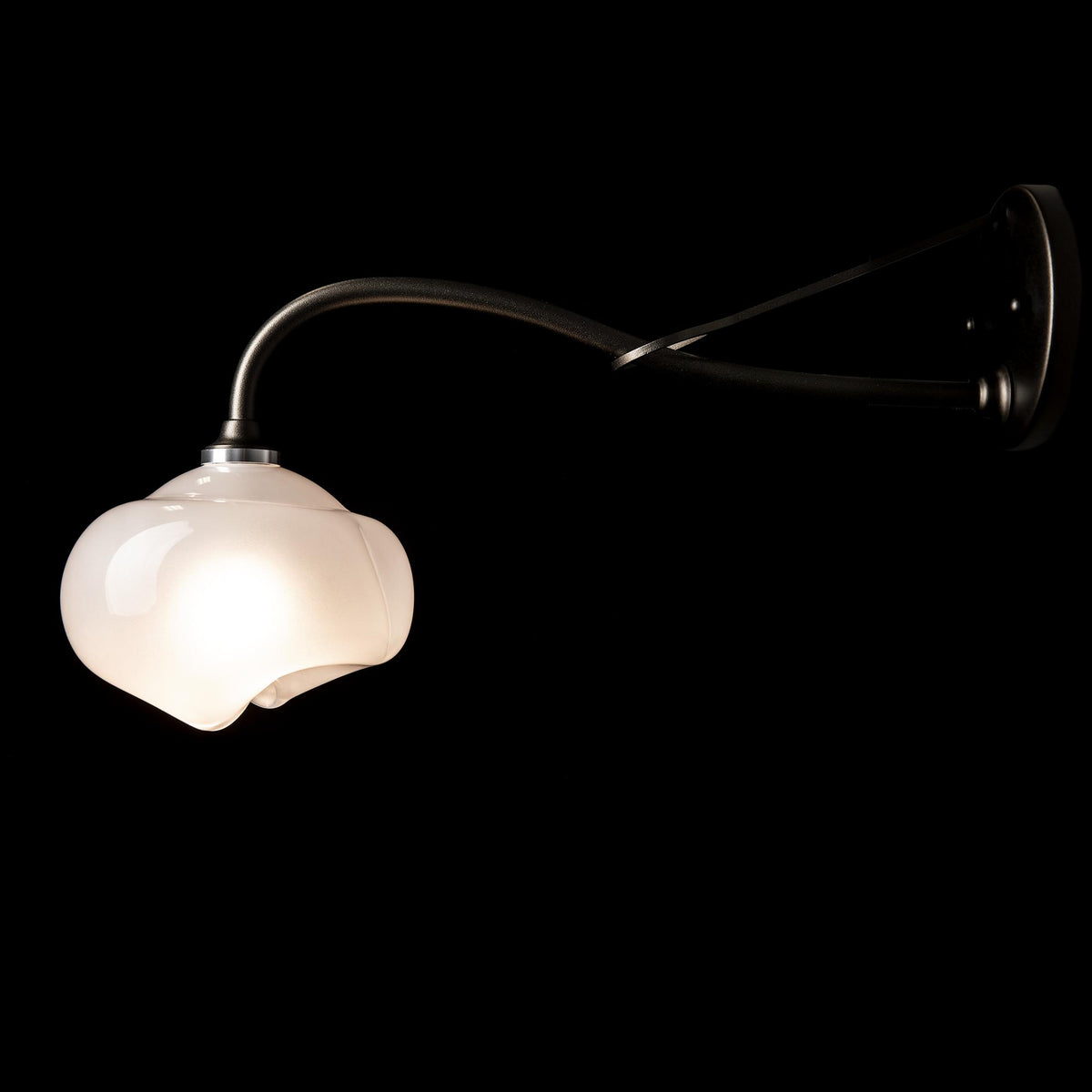 Hubbardton Forge 2022 Oil Rubbed Bronze Frosted Glass (FD) Ume 1-Light Long-Arm Sconce