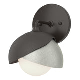 Hubbardton Forge 2022 Oil Rubbed Bronze Sterling Opal Glass (GG) Brooklyn 1-Light Double Shade Bath Sconce