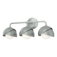 Hubbardton Forge 2022 Vintage Platinum Vintage Platinum Opal Glass (GG) Brooklyn 3-Light Double Shade Bath Sconce