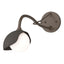 Hubbardton Forge 2022 Bronze Dark Smoke Opal Glass (GG) Brooklyn 1-Light Single Shade Long-Arm Sconce