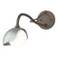 Hubbardton Forge 2022 Bronze Vintage Platinum Opal Glass (GG) Brooklyn 1-Light Single Shade Long-Arm Sconce
