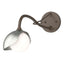 Hubbardton Forge 2022 Bronze Sterling Opal Glass (GG) Brooklyn 1-Light Single Shade Long-Arm Sconce
