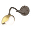 Hubbardton Forge 2022 Bronze Modern Brass Opal Glass (GG) Brooklyn 1-Light Single Shade Long-Arm Sconce