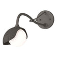 Hubbardton Forge 2022 Dark Smoke Dark Smoke Opal Glass (GG) Brooklyn 1-Light Single Shade Long-Arm Sconce