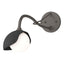 Hubbardton Forge 2022 Dark Smoke Black Opal Glass (GG) Brooklyn 1-Light Single Shade Long-Arm Sconce
