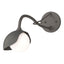 Hubbardton Forge 2022 Dark Smoke Natural Iron Opal Glass (GG) Brooklyn 1-Light Single Shade Long-Arm Sconce