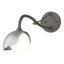 Hubbardton Forge 2022 Dark Smoke Vintage Platinum Opal Glass (GG) Brooklyn 1-Light Single Shade Long-Arm Sconce