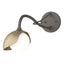 Hubbardton Forge 2022 Dark Smoke Soft Gold Opal Glass (GG) Brooklyn 1-Light Single Shade Long-Arm Sconce