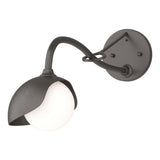 Hubbardton Forge 2022 Oil Rubbed Bronze Oil Rubbed Bronze Opal Glass (GG) Brooklyn 1-Light Single Shade Long-Arm Sconce