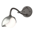 Hubbardton Forge 2022 Oil Rubbed Bronze Sterling Opal Glass (GG) Brooklyn 1-Light Single Shade Long-Arm Sconce