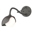 Hubbardton Forge 2022 Natural Iron Oil Rubbed Bronze Opal Glass (GG) Brooklyn 1-Light Single Shade Long-Arm Sconce