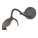 Hubbardton Forge 2022 Natural Iron Natural Iron Opal Glass (GG) Brooklyn 1-Light Single Shade Long-Arm Sconce