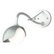Hubbardton Forge 2022 Vintage Platinum Vintage Platinum Opal Glass (GG) Brooklyn 1-Light Single Shade Long-Arm Sconce