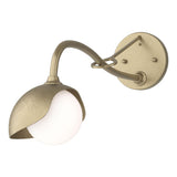 Hubbardton Forge 2022 Soft Gold Soft Gold Opal Glass (GG) Brooklyn 1-Light Single Shade Long-Arm Sconce