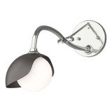 Hubbardton Forge 2022 Sterling Oil Rubbed Bronze Opal Glass (GG) Brooklyn 1-Light Single Shade Long-Arm Sconce