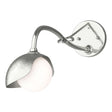 Hubbardton Forge 2022 Sterling Sterling Opal Glass (GG) Brooklyn 1-Light Single Shade Long-Arm Sconce