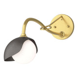 Hubbardton Forge 2022 Modern Brass Oil Rubbed Bronze Opal Glass (GG) Brooklyn 1-Light Single Shade Long-Arm Sconce