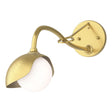 Hubbardton Forge 2022 Modern Brass Modern Brass Opal Glass (GG) Brooklyn 1-Light Single Shade Long-Arm Sconce