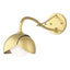 Hubbardton Forge 2022 Modern Brass Modern Brass Opal Glass (GG) Brooklyn 1-Light Double Shade Long-Arm Sconce