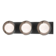 Hubbardton Forge 2022 Black Oil Rubbed Bronze Opal Glass (GG) Brooklyn 3-Light Straight Double Shade Bath Sconce