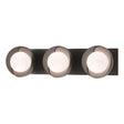 Hubbardton Forge 2022 Oil Rubbed Bronze Black Opal Glass (GG) Brooklyn 3-Light Straight Double Shade Bath Sconce