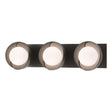 Hubbardton Forge 2022 Oil Rubbed Bronze Oil Rubbed Bronze Opal Glass (GG) Brooklyn 3-Light Straight Double Shade Bath Sconce