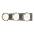 Hubbardton Forge 2022 Vintage Platinum Vintage Platinum Opal Glass (GG) Brooklyn 3-Light Straight Double Shade Bath Sconce