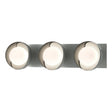 Hubbardton Forge 2022 Vintage Platinum Sterling Opal Glass (GG) Brooklyn 3-Light Straight Double Shade Bath Sconce