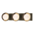 Hubbardton Forge 2022 Soft Gold Oil Rubbed Bronze Opal Glass (GG) Brooklyn 3-Light Straight Double Shade Bath Sconce